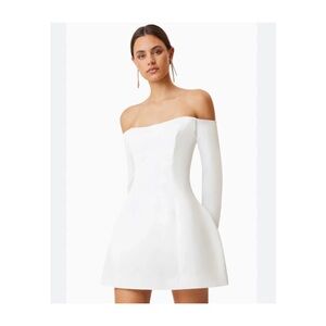 Elliatt White Off-Shoulder Mini Dress